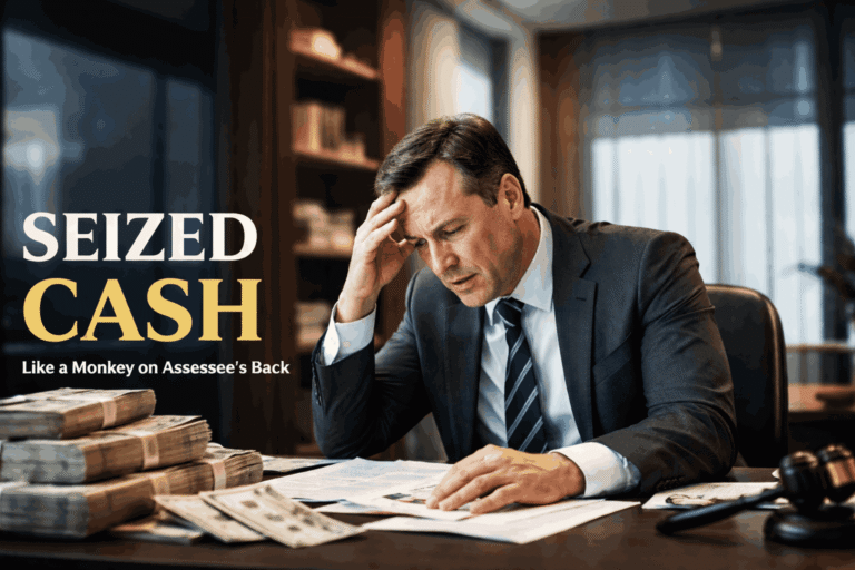 seized cash like a monkey on assessee's back