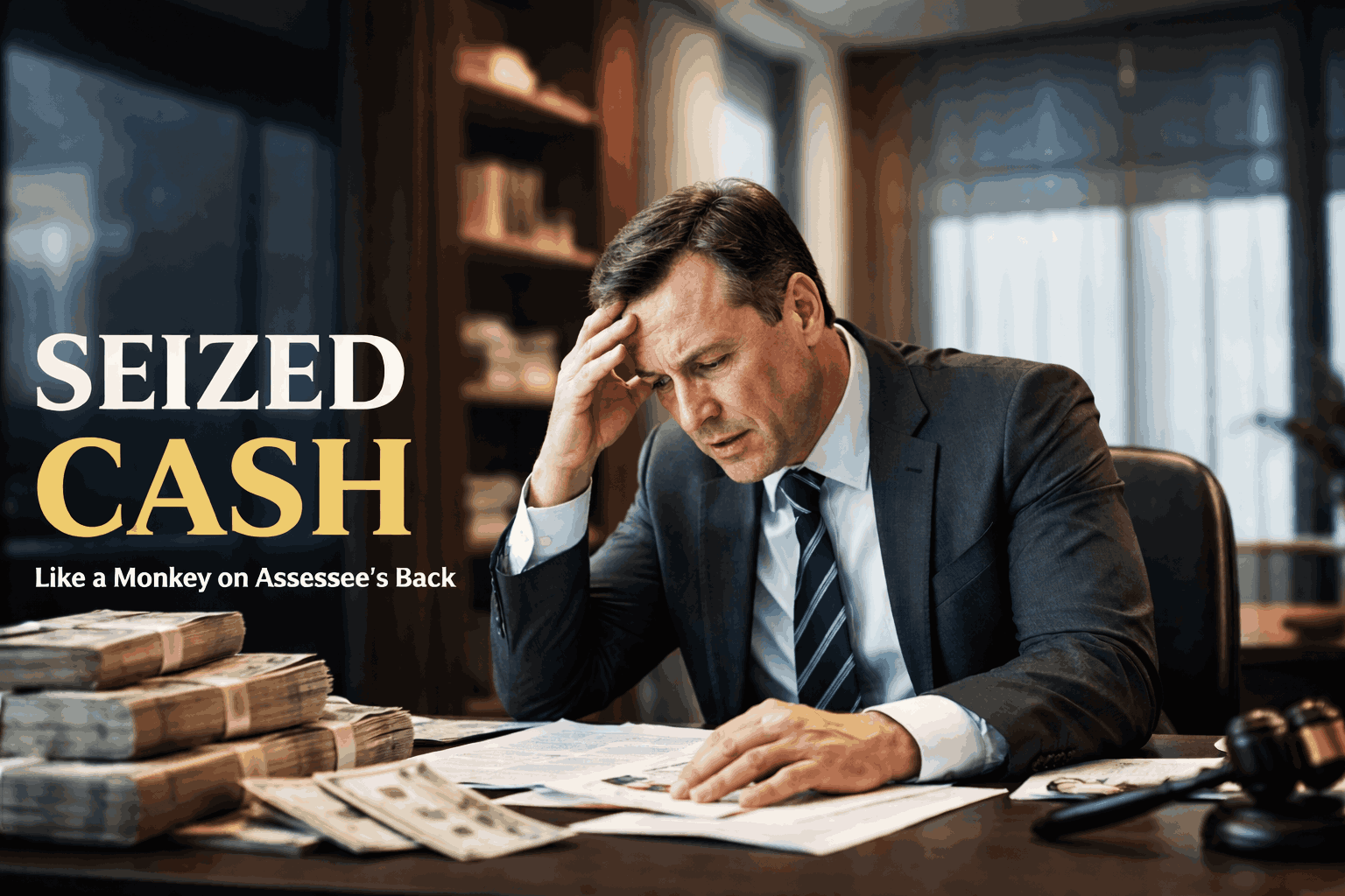 seized cash like a monkey on assessee's back