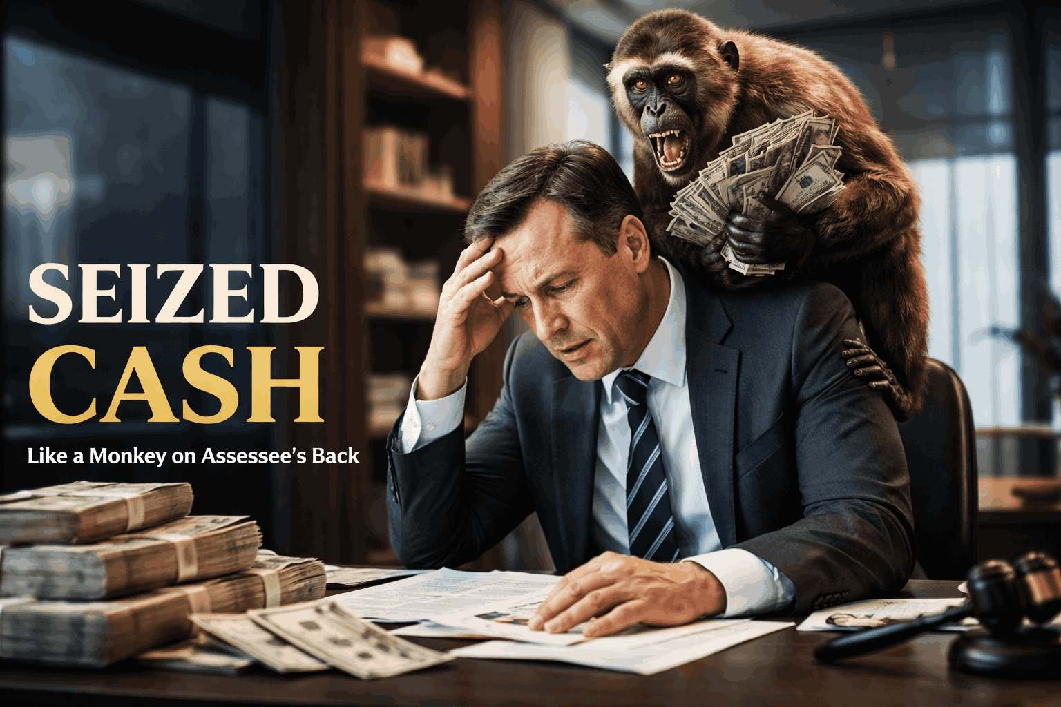 seized cash – like a monkey on assessee’s back
